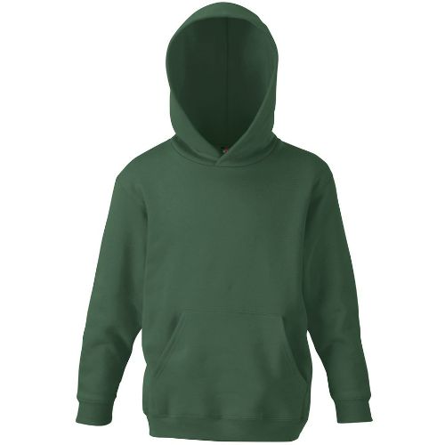 Fruit Of The Loom Kids Classic Hooded Sweatshirt Bottle Green